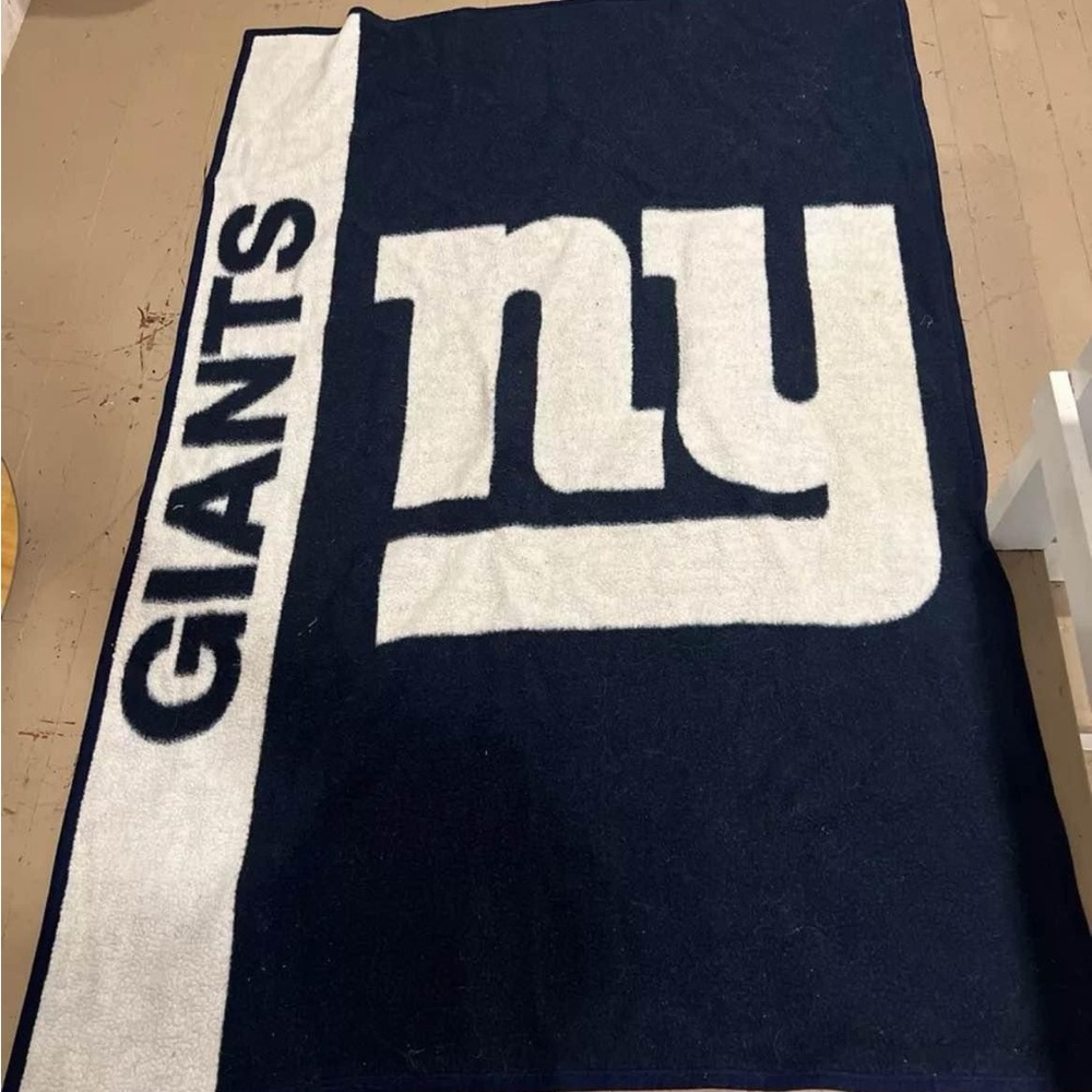 NFL Giants Blue and White Throw Blanket